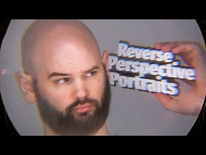 Reverse Perspective Distortion Portraits with a Giant Lens