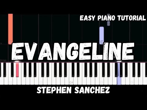 Stephen Sanchez - Evangeline (Easy Piano Tutorial)