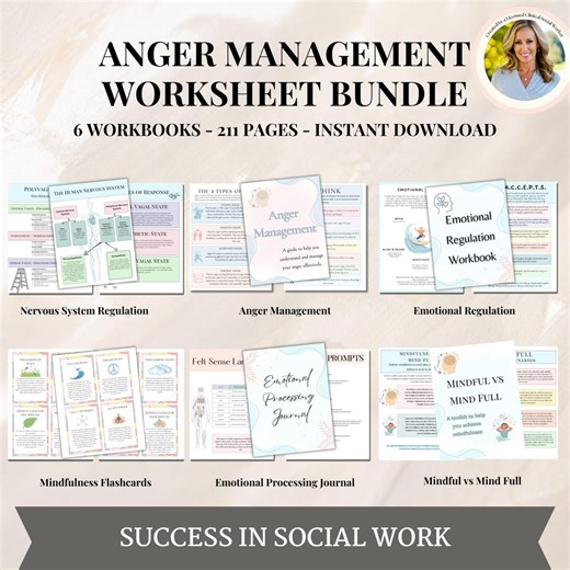 Anger Therapy Workbook Bundle, Anger Management Workbook & Worksheets, Anger Workbook Adults, Anger Coping Skill Anger Therapy Worksheets - Etsy