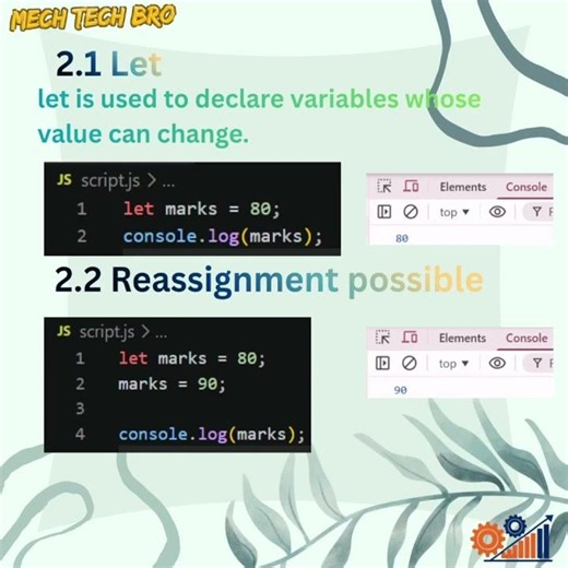JavaScript Variables (let) and Reassignment Explained