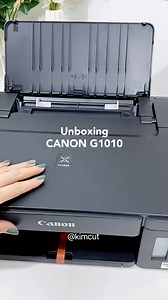 ASMR unboxing and setting up Canon G1010. 🫶🏻 #kimcut #canon #canonprinter #TechReview #printingbusiness #unboxing #asmrunboxing #asmr #unboxingvideo | Kimcut