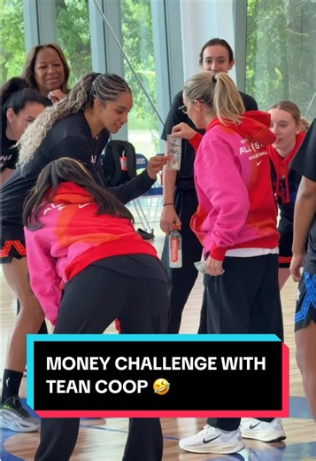 How badly do you want the money though?! 🤣 Team Coop havin’ all the fun at practice #WNBAAllStar | @AT&T #wnba #teamcoop #wnba #allstar