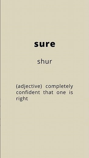 How to pronounce sure || Pronunciation and meaning