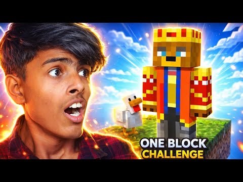 🤯 One block challenge Minecraft survival mod 😮