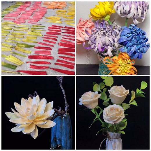 DIY flowers made out of corn leaves 🌽😍 | Simple Life