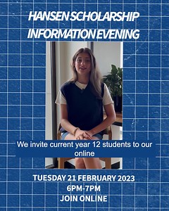 13K views · 45 reactions | Year 12 students and parents are invited to our upcoming information evening on the Hansen Scholarship Program, our most generous undergraduate scholarship. With applications for the 2024 intake now open, find out about the range of financial and personal development support on offer as well as eligibility criteria and advice on how your teen can submit a competitive application. | The University of Melbourne | Facebook