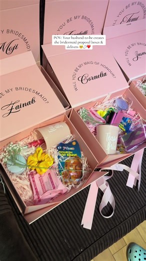 Choose wisely oo🥹😭 Trusted him with this responsibility as he requested to create them and he delivered better than I expected ❤️ Only info I gave him were their names, who was MOH/ chief bridesmaid/ bridesmaids and the colour theme✨ Got him to do a voiceover too👏🏾 would you like to see this in my “The Journey to ‘I do’ series” ? #2026bride #2027bride #fyp #bridesmaidproposal #theysaidyes