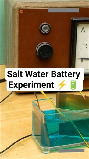 Salt Water Battery Experiment ⚡🔋 | Copper + Aluminium = Electricity