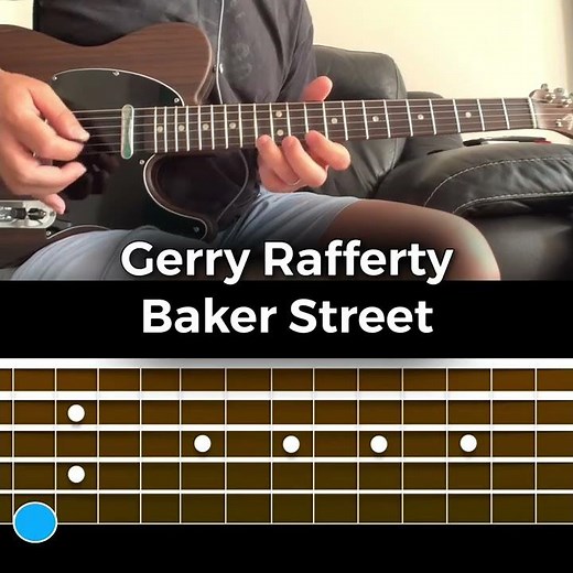Baker Street - Gerry Rafferty Electric Guitar lesson Annotation