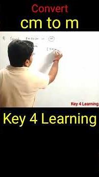 Convert centimeter to meter | cm to m | How to change unit | Relation between meter and centimeter