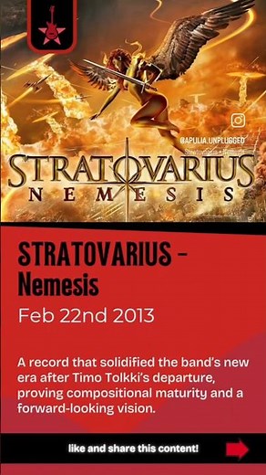 STRATOVARIUS - Nemesis (2013) #stratovarius #powermetal #onthisday #metalreview #metal