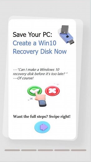 How to Create a Windows 10 Recovery Disk (Emergency Repair USB Guide) #windows10 #troubleshooting
