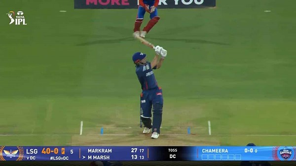 IPL 2025 M40: LSG vs DC - Mitchell Marsh Six