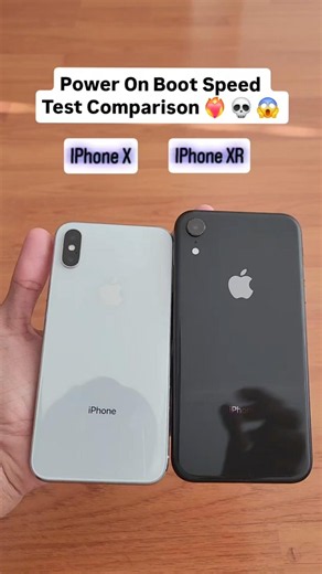 🚀 iPhone X vs iPhone XR ⚡ Power On Boot Speed Test! Who Starts Faster? 😱📱 #Shorts #viral #trending