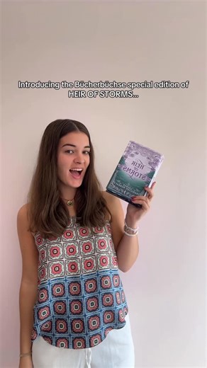 Lauryn Hamilton Murray on Instagram: "In love with the beautiful Bücherbüchse special edition of HEIR OF STORMS 🌊 The dust jacket! The naked hardcover! The sprayed edges! The Blaze and Fox endpapers! Truly obsessed. Thank you @buecherbuechse for this dream of a book, I will treasure it forever 🌧️ 🩵 Cover design by @adrian.dsgns 🩵 Endpapers by @kotikomori Link in my bio xxx Icymi #HeirofStorms is my YA fantasy about an outcast Rain Singer with deadly storm magic chosen to fight in a dangerous