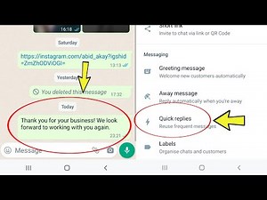How to send Quick Reply in WhatsApp Business | What is Quick Reply in WhatsApp Business