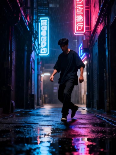 purple disco machine in the dark.