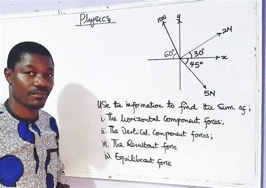 16 reactions | SOLUTION TO WAEC PHYSICS QUESTION ON EQUILIBRIUM OF FORCES. | Emmelac Tutorial | Facebook