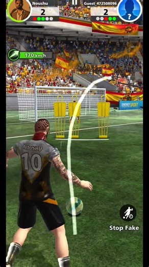 football strike ™- free kick #409😱😳😲💯 KING