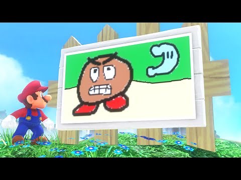 I Added CUSTOM HINT ART to Super Mario Odyssey!!