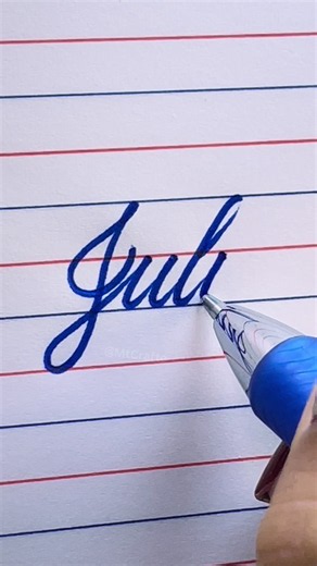 Writing “July” in Cursive with a Gel Pen