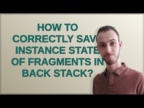 How to correctly save instance state of Fragments in back stack?