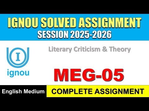IGNOU MEG 05 Solved Assignment 2025-26 | English Medium | Download PDF | IGNOU Students Portal