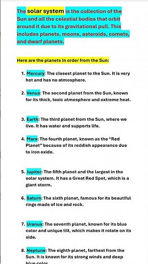 Solar System meaning # order of planets in our solar system# planets explanation in short