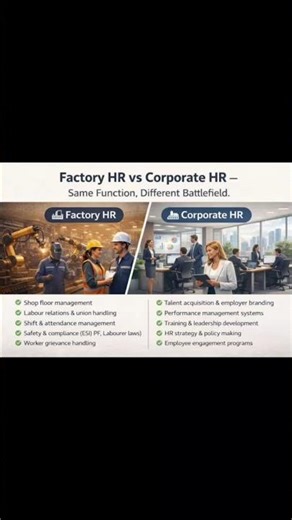 Factory HR vs Corporate HR | UGC NET HRM code 55 | #ugcnet #hrm #ugcnetexam #ytshorts #shorts