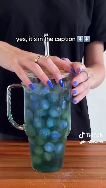 Mermaid Glow Loaded Water Recipe 🩵🧜‍♀️