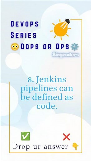 Q8: Can Jenkins Pipelines Be Defined as Code? | Jenkins Pipeline as Code Explained | #ZINGCODERS