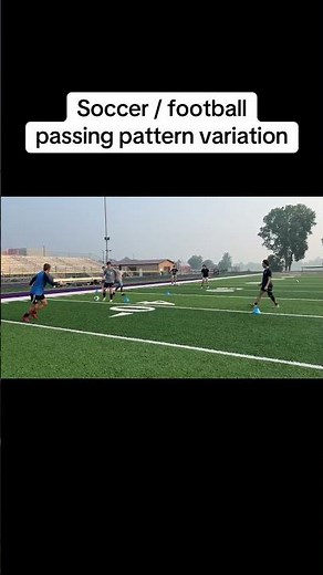 Soccer / football passing pattern variation.