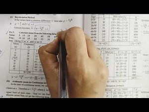 Mean (Step deviation method) & mode (continuous series )