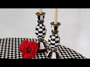 MacKenzie Childs Inspired - DIY - Trash to Treasure - Candlesticks