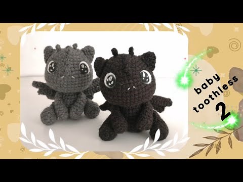 Crochet Amigurumi : baby toothless dragon، p2