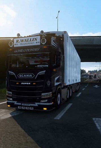 Scania V8 Open Pipe Sound in Sweden