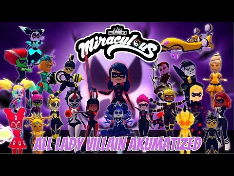 Miraculous Ladybug & CatNoir ALL LADY VILLAIN AKUMATIZED ROBLOX OFFICIAL RP