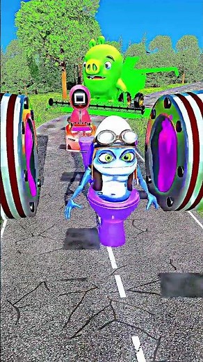 Green alien vehicle speeding down the lane! 👽 #AlienVehicle #LaneSpeed