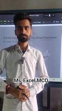 Ms-Excel Page Layout Tab MCQ || Computer Quiz @hinglishcomputer