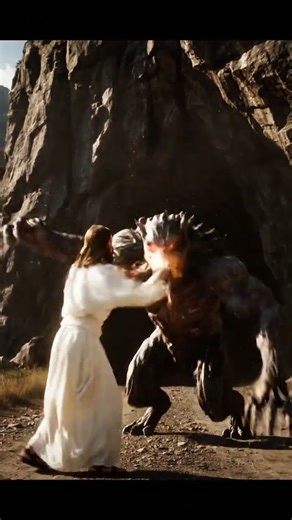 Jesus Defeats the Monster with Divine Power #jesus #miracle #prayer