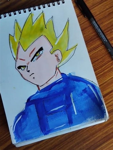 drowing Vegeta for color #anime #drowing #shorts