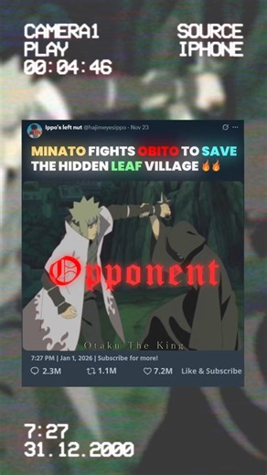 MINATO FIGHTS OBITO TO SAVE THE HIDDEN LEAF VILLAGE 🔥🔥