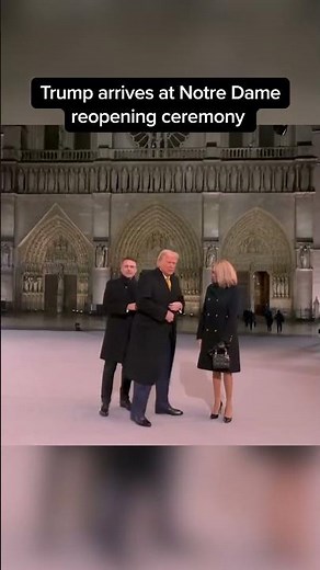 Trump arrives at Notre Dame reopening ceremony