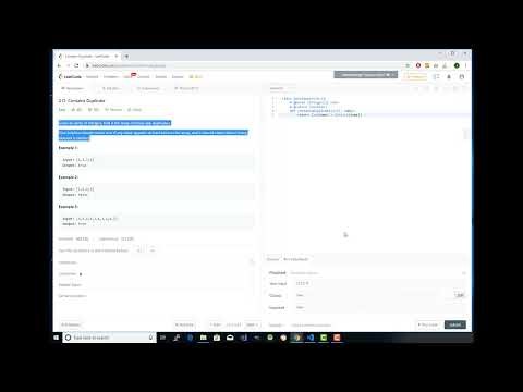 LeetCode Problem #217 Contains Duplicate