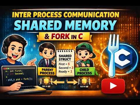 C Programming: Shared Memory IPC with fork() | Complete Practical Tutorial