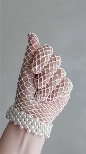 🕸️✨ Elegant Crochet Mesh Hand Cover | Aesthetic Net Gloves Trend