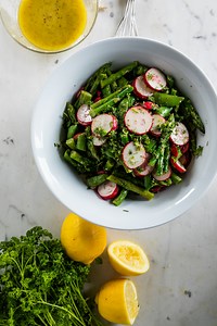 Asparagus Salad with Radish & Sugar Peas