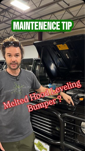 After 30 years of wear and heat, the hood leveling bumpers are prone to stick and melt to the radiator panel. To replace simply peel the old rubber bumper off of the radiator panel and replace with new. They serve a purpose to buffer the hood leveling bolts. Are your hood leveling bolt bumpers melted? . . . #adventuremotorcars #defender #landroverdefender #landrover #defender90 #nasdefender #nasd90 #d90 #landroverdefender90 #greenoval #best4x4xfar | Adventure Motor Cars