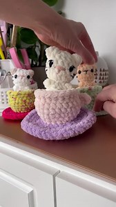 NO SEW!! Tabby Teacup Popping Desk Pal, PDF Pattern, Crochet Pop Pattern - Etsy