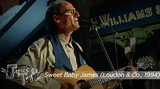 Throwback to 1994! Check out this amazing footage of James performing his classic hit "Sweet Baby James" on the BBC Scotland program Loudon and Co., hosted by Loudon Wainwright III. This performance was recorded live in Glasgow at The Old Fruitmarket . Click the link to watch the entire performance on JT's official YouTube channel now! https://youtu.be/m8RPnBGrseQ | James Taylor